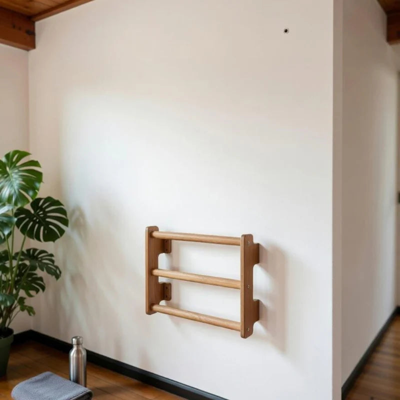 Wall-Mounted Fitness Station: Dip & Pull-Up System