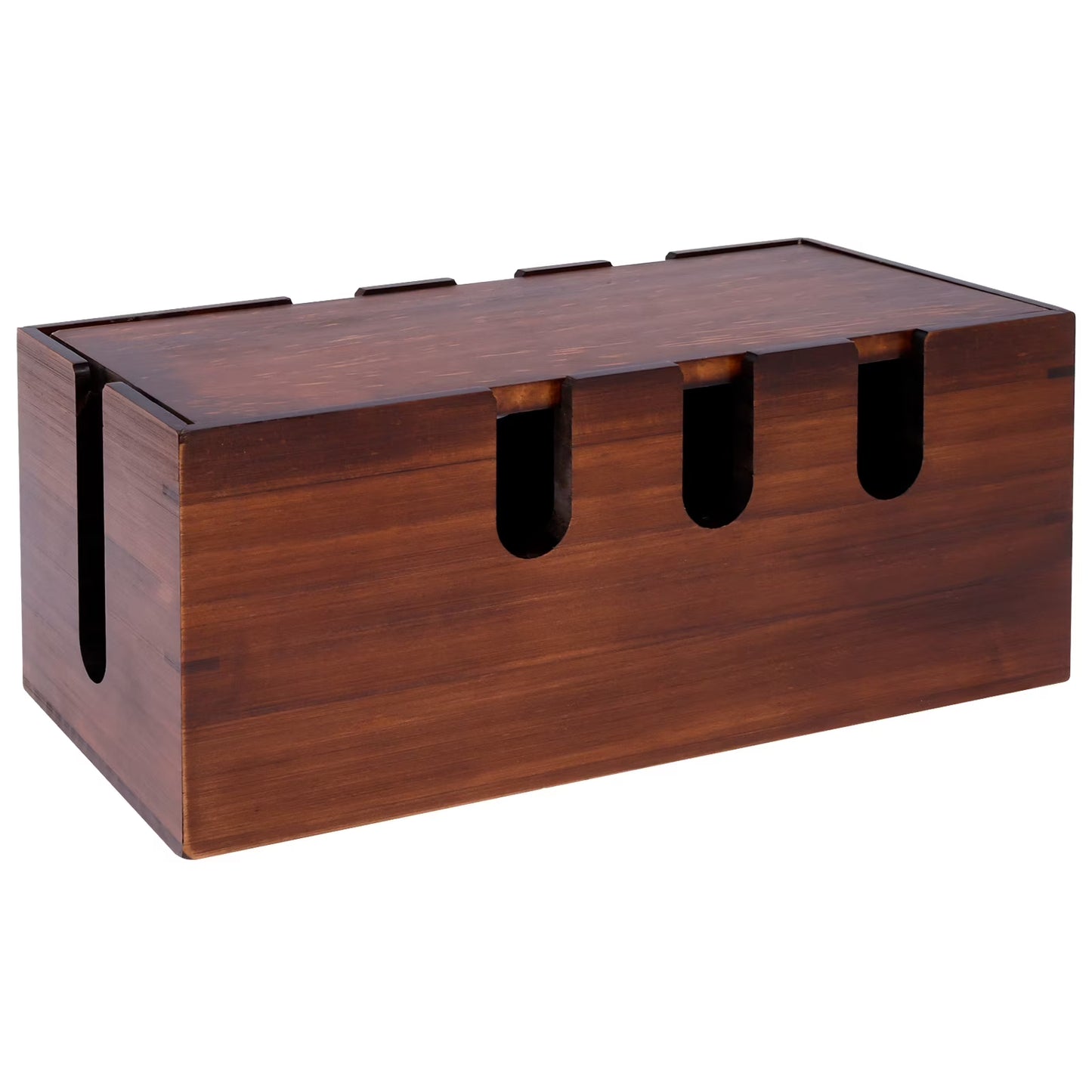 Handcrafted Solid Wood Cable Management Box,Wooden Cord Organizer.