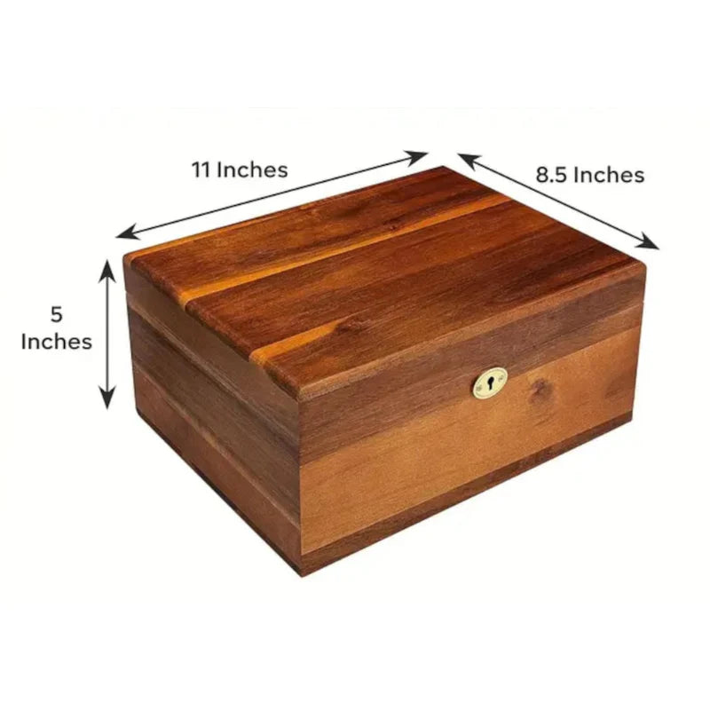 Acacia Wood Locking Charging Station