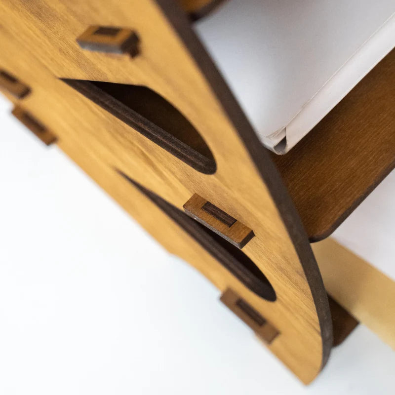 Multi-Tier Wooden Document & Stationery Organizer