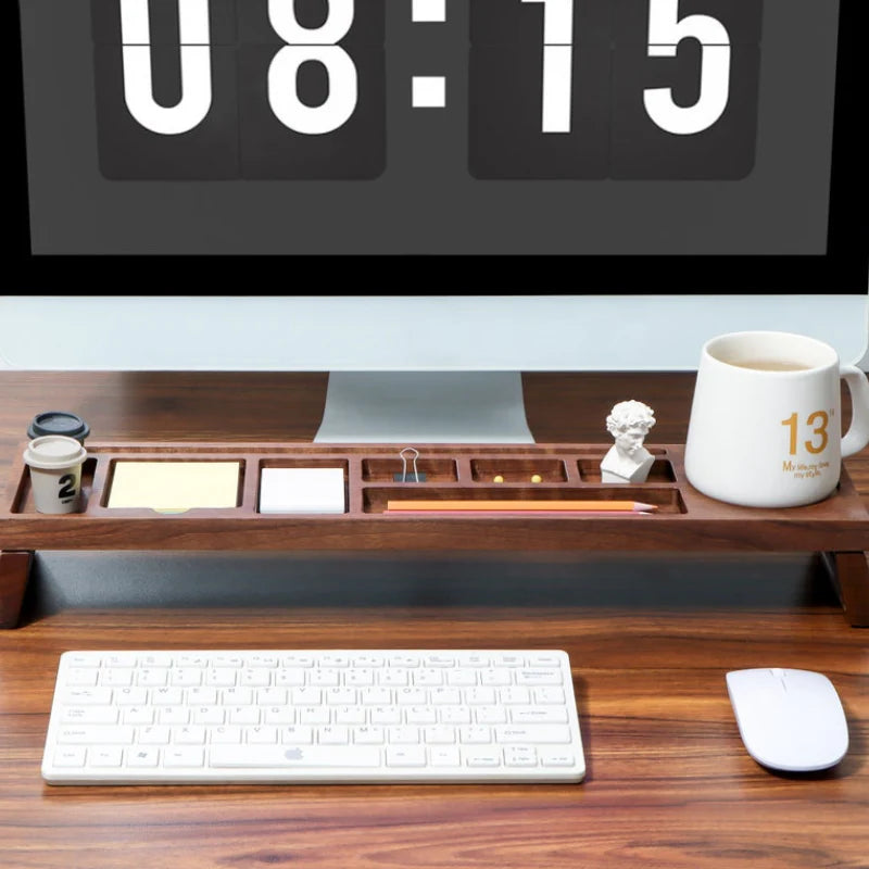 Walnut Wood Desktop Organizer