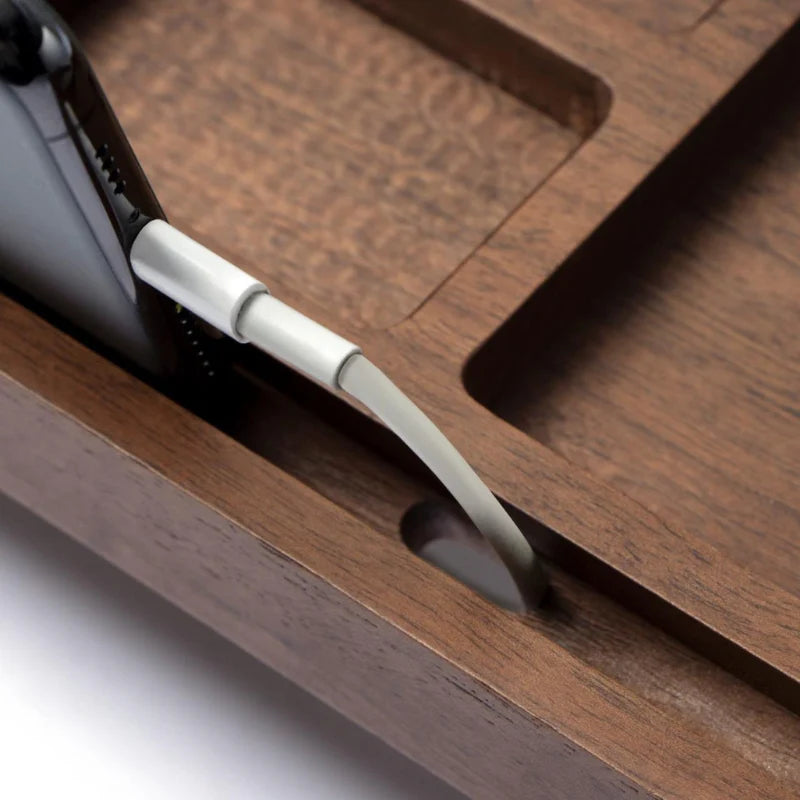 Walnut Wood Desktop Organizer