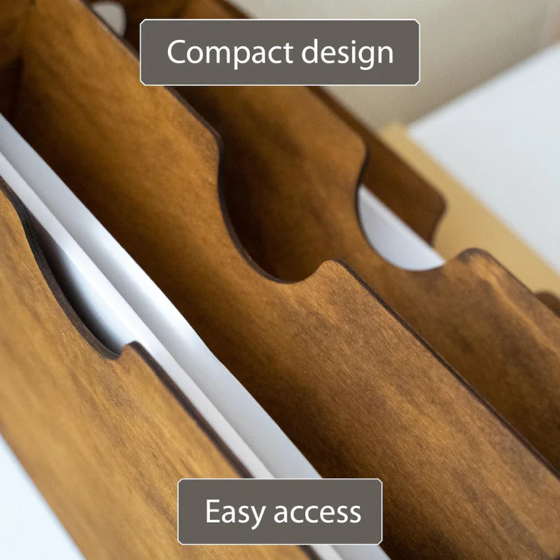 Multi-Tier Wooden Document & Stationery Organizer